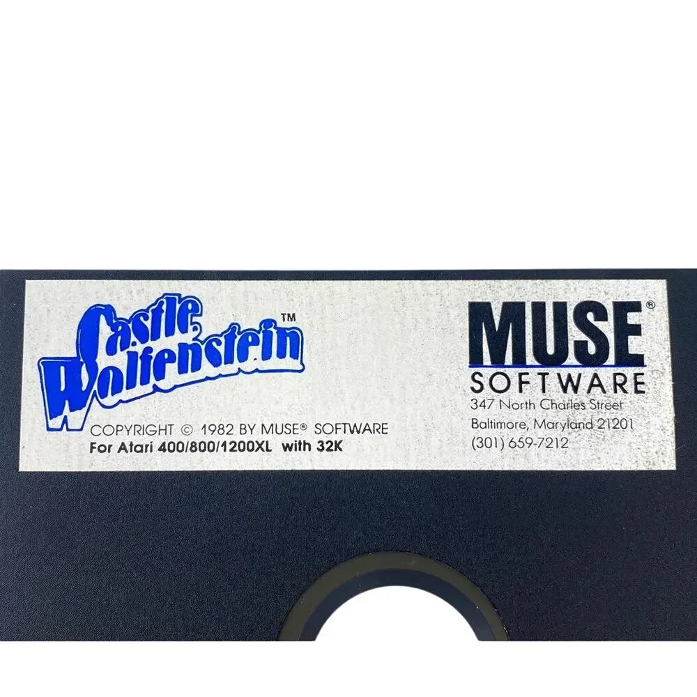 Vintage 1982 Castle Wolfenstein Atari 400 800 1200XL Floppy Disk Complete In Box